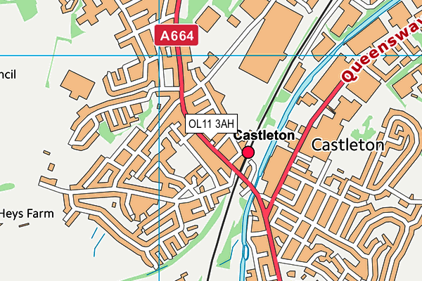 OL11 3AH map - OS VectorMap District (Ordnance Survey) OL11 3AH map - OS VectorMap District (Ordnance Survey)