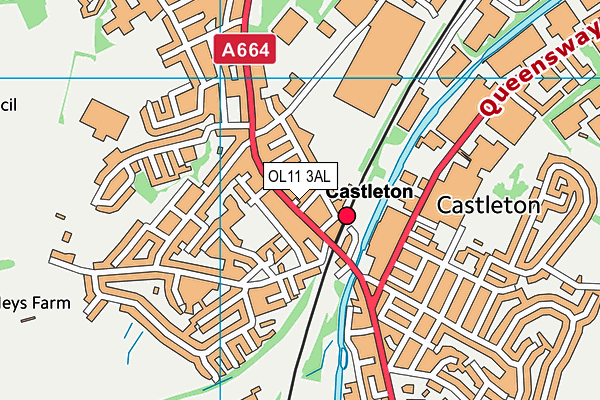 OL11 3AL map - OS VectorMap District (Ordnance Survey) OL11 3AL map - OS VectorMap District (Ordnance Survey)
