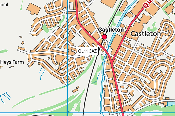 OL11 3AZ map - OS VectorMap District (Ordnance Survey) OL11 3AZ map - OS VectorMap District (Ordnance Survey)