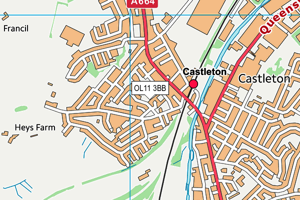 OL11 3BB map - OS VectorMap District (Ordnance Survey) OL11 3BB map - OS VectorMap District (Ordnance Survey)
