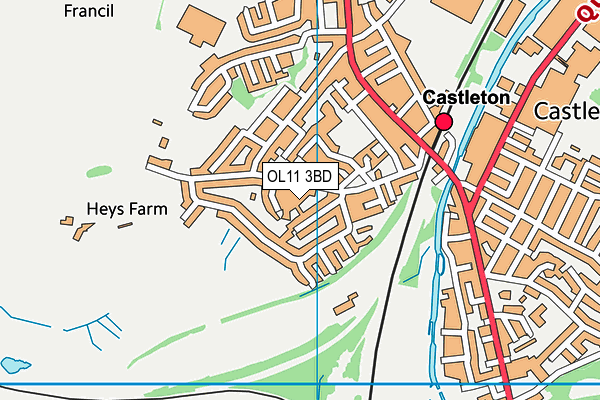 OL11 3BD map - OS VectorMap District (Ordnance Survey) OL11 3BD map - OS VectorMap District (Ordnance Survey)