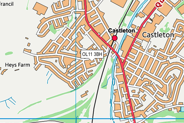 OL11 3BH map - OS VectorMap District (Ordnance Survey) OL11 3BH map - OS VectorMap District (Ordnance Survey)