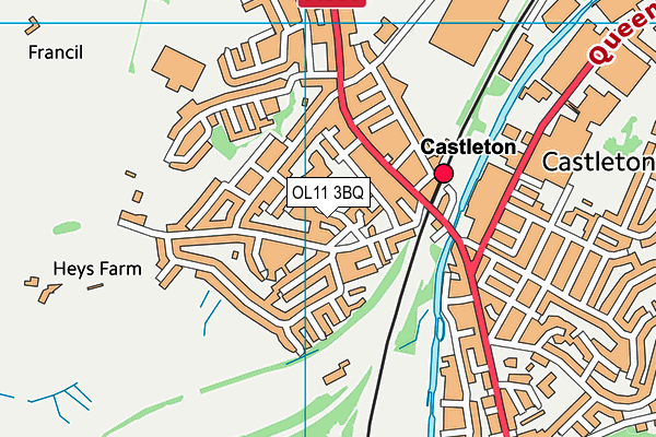 OL11 3BQ map - OS VectorMap District (Ordnance Survey) OL11 3BQ map - OS VectorMap District (Ordnance Survey)