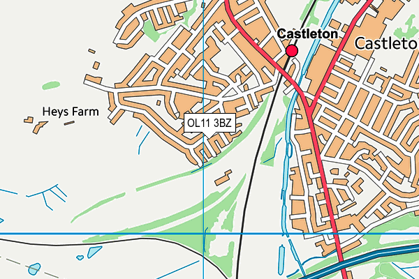 OL11 3BZ map - OS VectorMap District (Ordnance Survey) OL11 3BZ map - OS VectorMap District (Ordnance Survey)