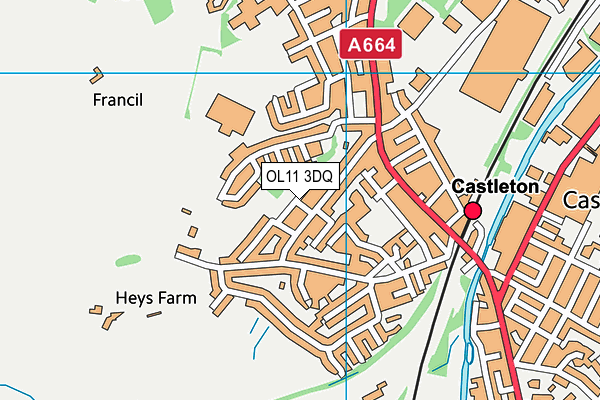 OL11 3DQ map - OS VectorMap District (Ordnance Survey) OL11 3DQ map - OS VectorMap District (Ordnance Survey)