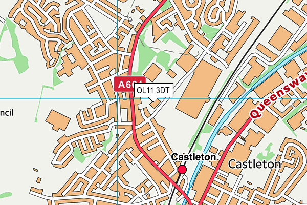 OL11 3DT map - OS VectorMap District (Ordnance Survey) OL11 3DT map - OS VectorMap District (Ordnance Survey)