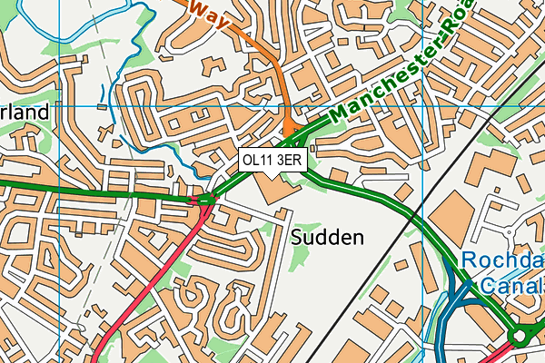 OL11 3ER map - OS VectorMap District (Ordnance Survey) OL11 3ER map - OS VectorMap District (Ordnance Survey)