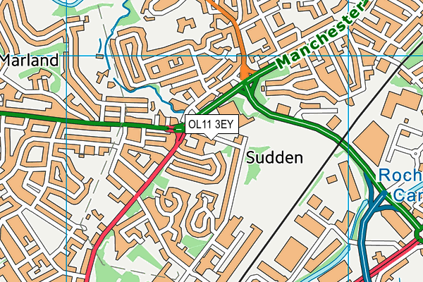 OL11 3EY map - OS VectorMap District (Ordnance Survey) OL11 3EY map - OS VectorMap District (Ordnance Survey)