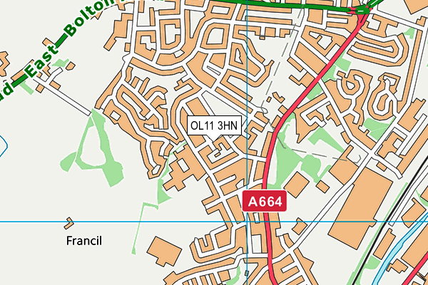 OL11 3HN map - OS VectorMap District (Ordnance Survey) OL11 3HN map - OS VectorMap District (Ordnance Survey)