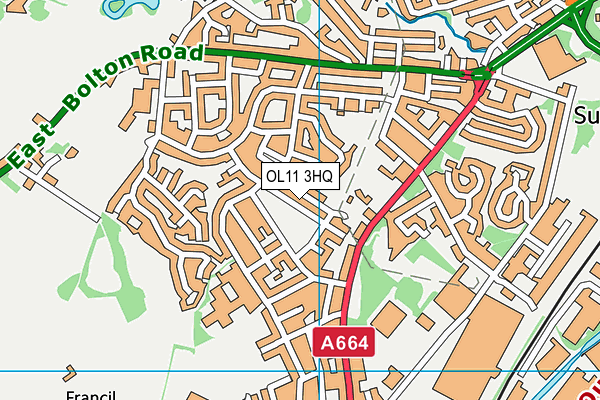 OL11 3HQ map - OS VectorMap District (Ordnance Survey) OL11 3HQ map - OS VectorMap District (Ordnance Survey)