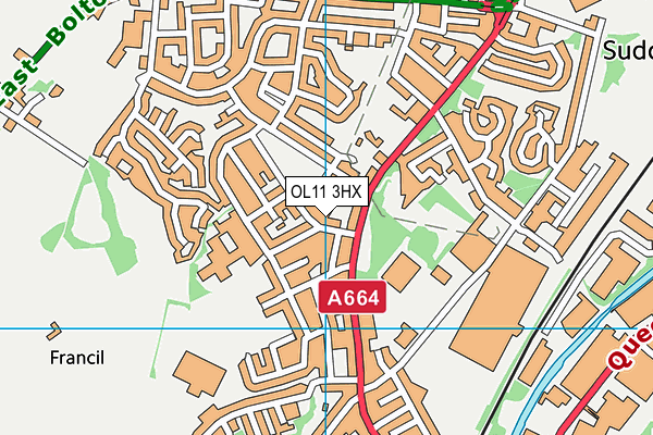 OL11 3HX map - OS VectorMap District (Ordnance Survey)