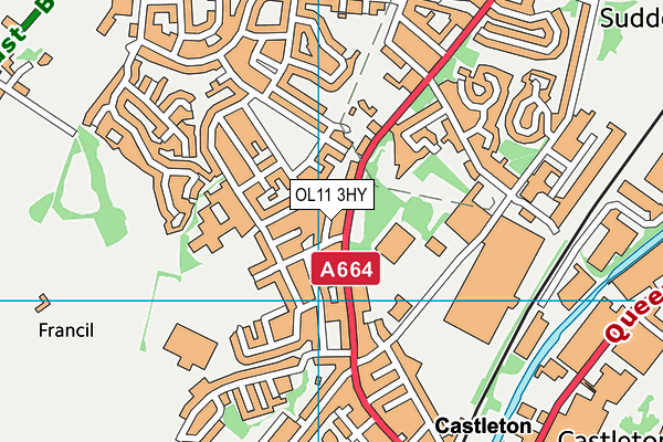 OL11 3HY map - OS VectorMap District (Ordnance Survey) OL11 3HY map - OS VectorMap District (Ordnance Survey)