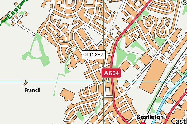 OL11 3HZ map - OS VectorMap District (Ordnance Survey) OL11 3HZ map - OS VectorMap District (Ordnance Survey)