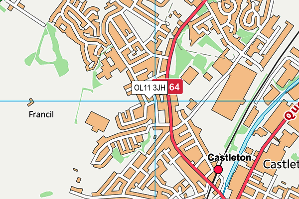 OL11 3JH map - OS VectorMap District (Ordnance Survey) OL11 3JH map - OS VectorMap District (Ordnance Survey)