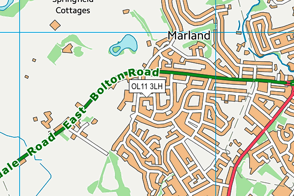 OL11 3LH map - OS VectorMap District (Ordnance Survey) OL11 3LH map - OS VectorMap District (Ordnance Survey)