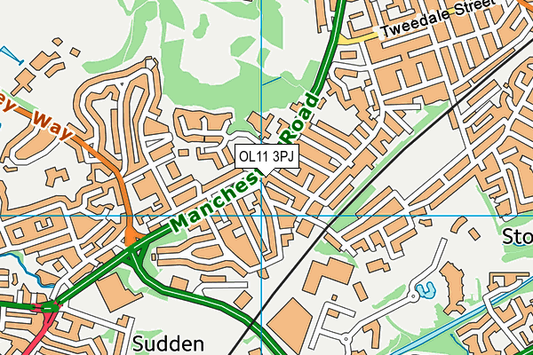 OL11 3PJ map - OS VectorMap District (Ordnance Survey) OL11 3PJ map - OS VectorMap District (Ordnance Survey)