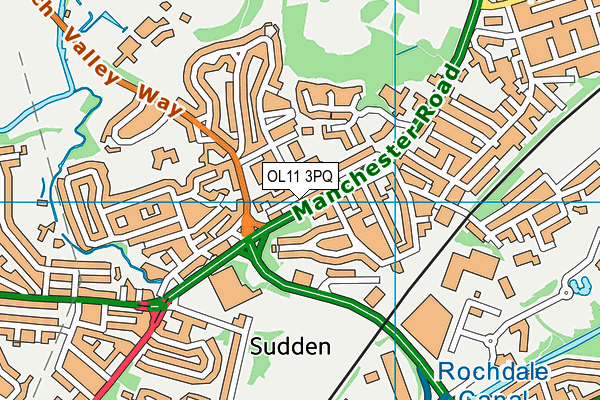 OL11 3PQ map - OS VectorMap District (Ordnance Survey) OL11 3PQ map - OS VectorMap District (Ordnance Survey)