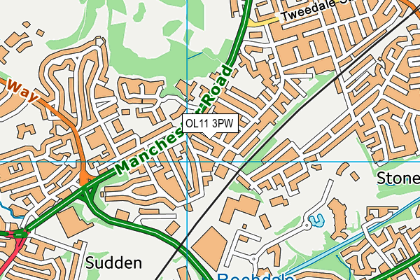 OL11 3PW map - OS VectorMap District (Ordnance Survey) OL11 3PW map - OS VectorMap District (Ordnance Survey)
