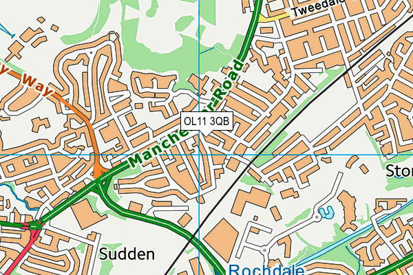 OL11 3QB map - OS VectorMap District (Ordnance Survey) OL11 3QB map - OS VectorMap District (Ordnance Survey)