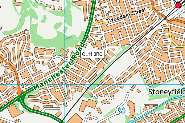 OL11 3RQ map - OS VectorMap District (Ordnance Survey) OL11 3RQ map - OS VectorMap District (Ordnance Survey)
