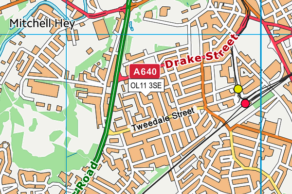 OL11 3SE map - OS VectorMap District (Ordnance Survey) OL11 3SE map - OS VectorMap District (Ordnance Survey)