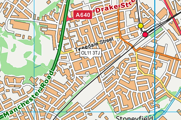 OL11 3TJ map - OS VectorMap District (Ordnance Survey) OL11 3TJ map - OS VectorMap District (Ordnance Survey)