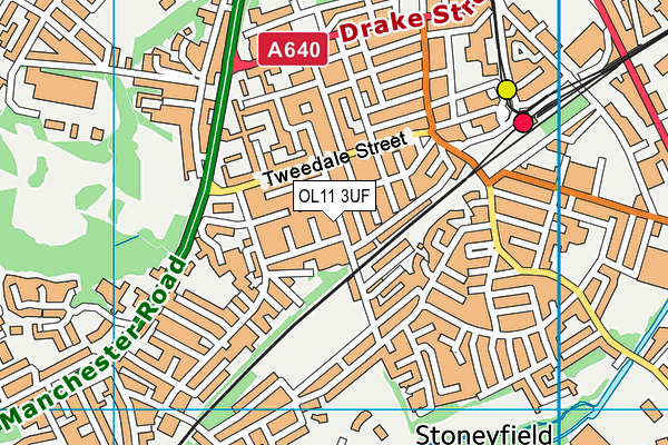 OL11 3UF map - OS VectorMap District (Ordnance Survey) OL11 3UF map - OS VectorMap District (Ordnance Survey)