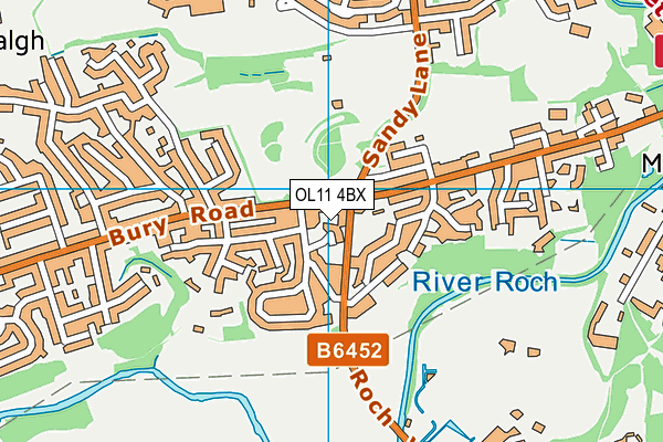 OL11 4BX map - OS VectorMap District (Ordnance Survey) OL11 4BX map - OS VectorMap District (Ordnance Survey)
