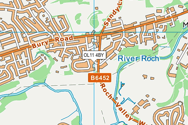 OL11 4BY map - OS VectorMap District (Ordnance Survey) OL11 4BY map - OS VectorMap District (Ordnance Survey)