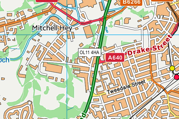 OL11 4HA map - OS VectorMap District (Ordnance Survey)