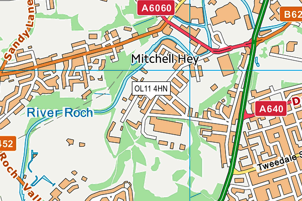 OL11 4HN map - OS VectorMap District (Ordnance Survey) OL11 4HN map - OS VectorMap District (Ordnance Survey)