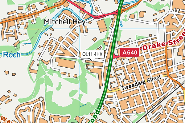 OL11 4HX map - OS VectorMap District (Ordnance Survey) OL11 4HX map - OS VectorMap District (Ordnance Survey)