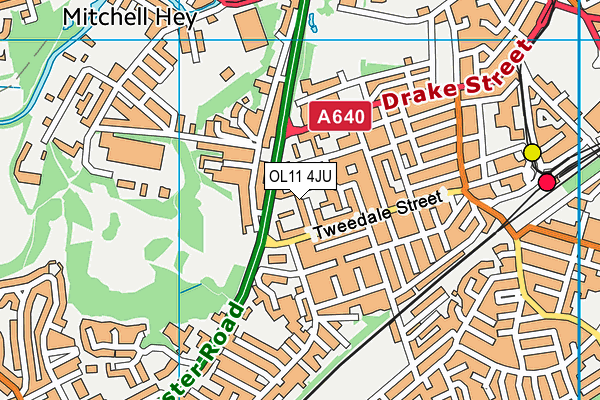 OL11 4JU map - OS VectorMap District (Ordnance Survey) OL11 4JU map - OS VectorMap District (Ordnance Survey)