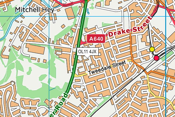 OL11 4JX map - OS VectorMap District (Ordnance Survey) OL11 4JX map - OS VectorMap District (Ordnance Survey)