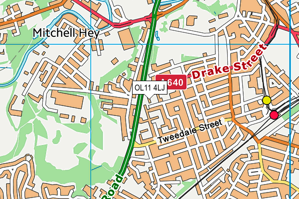 OL11 4LJ map - OS VectorMap District (Ordnance Survey) OL11 4LJ map - OS VectorMap District (Ordnance Survey)