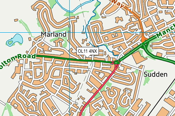 OL11 4NX map - OS VectorMap District (Ordnance Survey) OL11 4NX map - OS VectorMap District (Ordnance Survey)