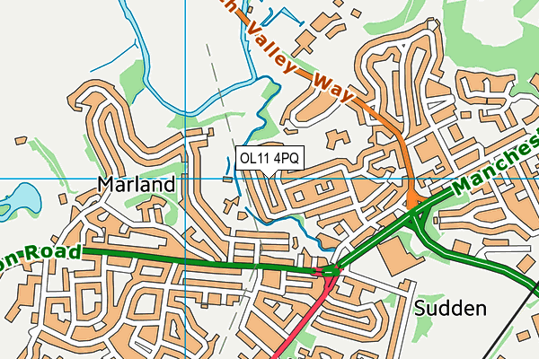 OL11 4PQ map - OS VectorMap District (Ordnance Survey) OL11 4PQ map - OS VectorMap District (Ordnance Survey)