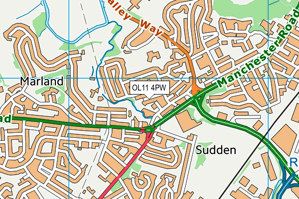 OL11 4PW map - OS VectorMap District (Ordnance Survey) OL11 4PW map - OS VectorMap District (Ordnance Survey)