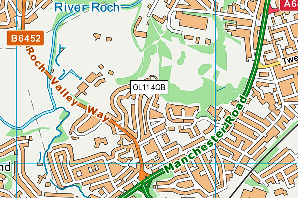 OL11 4QB map - OS VectorMap District (Ordnance Survey) OL11 4QB map - OS VectorMap District (Ordnance Survey)