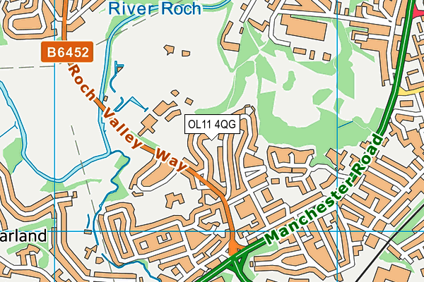 OL11 4QG map - OS VectorMap District (Ordnance Survey) OL11 4QG map - OS VectorMap District (Ordnance Survey)