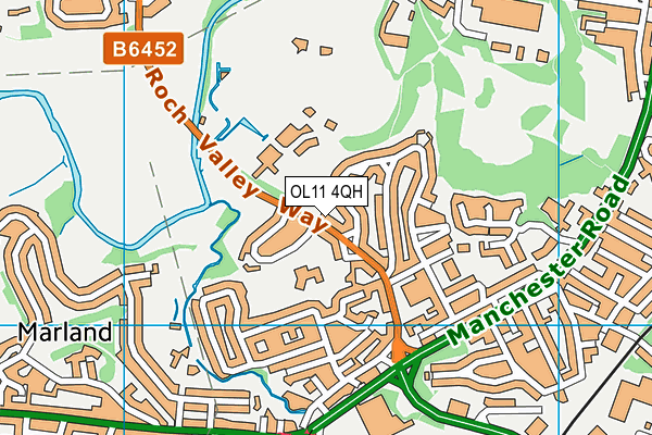 OL11 4QH map - OS VectorMap District (Ordnance Survey) OL11 4QH map - OS VectorMap District (Ordnance Survey)