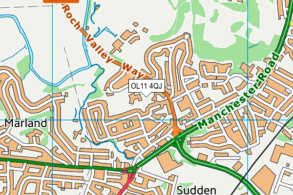 OL11 4QJ map - OS VectorMap District (Ordnance Survey) OL11 4QJ map - OS VectorMap District (Ordnance Survey)