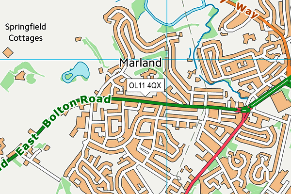 OL11 4QX map - OS VectorMap District (Ordnance Survey) OL11 4QX map - OS VectorMap District (Ordnance Survey)