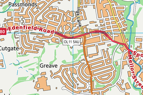 OL11 5AU map - OS VectorMap District (Ordnance Survey) OL11 5AU map - OS VectorMap District (Ordnance Survey)