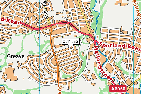 OL11 5BG map - OS VectorMap District (Ordnance Survey) OL11 5BG map - OS VectorMap District (Ordnance Survey)