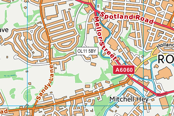 OL11 5BY map - OS VectorMap District (Ordnance Survey) OL11 5BY map - OS VectorMap District (Ordnance Survey)