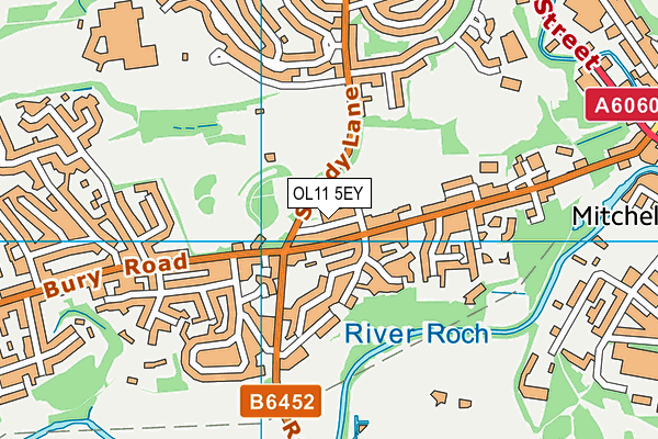 OL11 5EY map - OS VectorMap District (Ordnance Survey) OL11 5EY map - OS VectorMap District (Ordnance Survey)