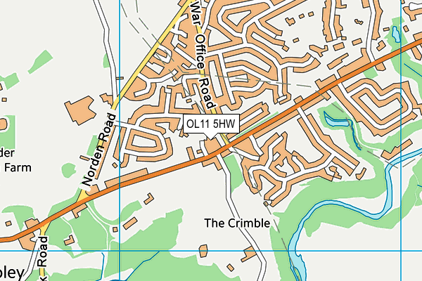 OL11 5HW map - OS VectorMap District (Ordnance Survey) OL11 5HW map - OS VectorMap District (Ordnance Survey)