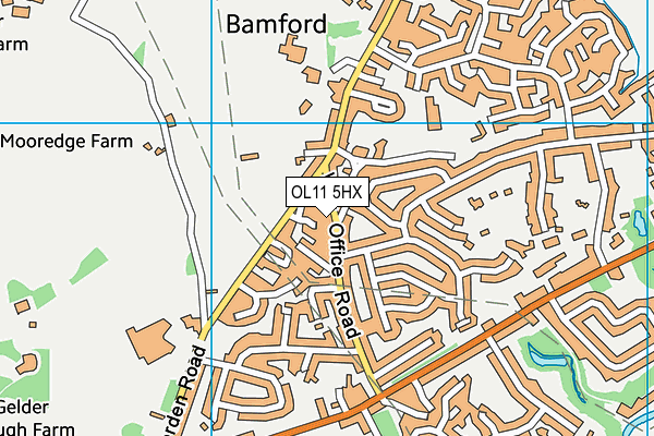 OL11 5HX map - OS VectorMap District (Ordnance Survey) OL11 5HX map - OS VectorMap District (Ordnance Survey)