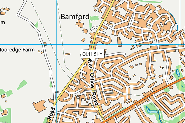 OL11 5HY map - OS VectorMap District (Ordnance Survey) OL11 5HY map - OS VectorMap District (Ordnance Survey)